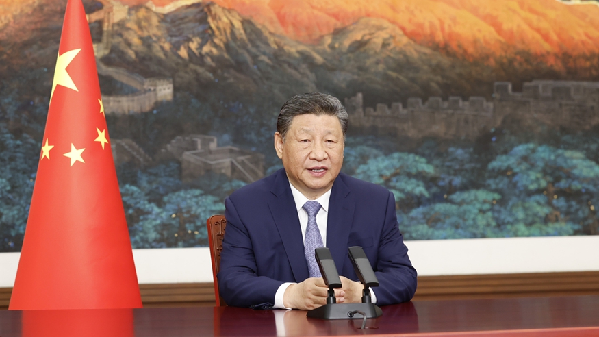 習近平向氣候和公正轉型領導人峰會發(fā)表致辭